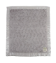Luxe Bella silver security baby blanket with ultra-soft plush fabric and elegant satin border, perfect for newborn comfort and cuddling.