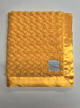 Luxe Rose Canary baby blanket with ultra-soft plush minky fabric and smooth satin border, perfect for soothing newborns and toddlers.