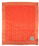 Luxe Bella rose orange security baby blanket with ultra-soft plush minky fabric and smooth satin border, perfect for cuddling and soothing.