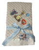 Personalized Baby Animal Minky Dot Cream Blanket – Soft & Adorable Baby Blanket with Embroidered Animal Designs