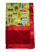 Beep Beep Green Pima Cotton Baby Blanket with Red Minky Dot Fabric, Satin Trim, and Personalized Option for Babies and Toddlers