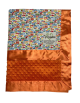Mini Cars Pima Cotton Baby Blanket with bright orange minky dot back and soft satin border, personalized gift for babies and toddlers