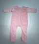 3–6 Month Pink Minky Footie Romper with Zipper – Soft Pima Cotton Lining, Full-Length Closure, and Footed for Cozy Baby Warmth

