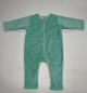 3–6 Months Mint Minky Baby Romper with Full-Length Zipper and Pima Cotton Lining