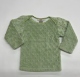 3–6 Months Long Sleeve Lap Tee in Sage Green Minky Dot with 100% Pima Cotton Jersey Lining