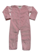 12–18 Months Long Sleeve Romper in Pink Solid Minky with 100% Pima Cotton Jersey Lining
