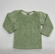 3–6 Months Long Sleeve Lap Tee in Sage Green Minky Dot with 100% Pima Cotton Jersey Lining