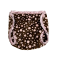 Brown Pink Bubbles Minky Diaper Cover – Satin Trim with Adjustable Snaps & Pima Cotton Lining for Infants 3–12 Months

