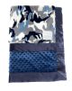 Navy Camouflage Luxe Baby Blanket with Navy Minky Dot Back – My Blankee