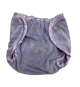 Lavender Minky Diaper Cover with Satin Trim, Pima Cotton Lining, and Adjustable Snaps for Infants 3 to 12 Months