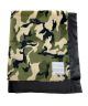 Camouflage Green Luxe Soft Baby Satin Border Receiving Blanket with ultra-soft plush fabric and silky satin trim, designed for newborns, infants, and toddlers