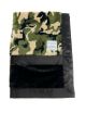 Green Camouflage Luxe Baby Blanket with Black Luxe Bella Back – My Blankee