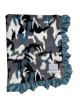 Camouflage Luxe Navy With Periwinkle Satin Ruffle Baby Receiving Blanket – Soft, Stylish, and Cozy for Babies and Toddlers