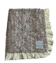 Luxe Jaguar Tan Baby Blanket – Ultra Soft Plush with Ivory Satin Ruffle, Cozy and Stylish for Babies and Toddlers