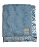 Light Blue Luxe Bella Moroccan Baby Receiving Blanket with Satin Border – Ultra Soft | My Blankee