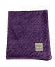 Purple Minky Dot No Satin Border Blankett
