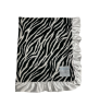 Zebra Black and White Luxe With White Satin Ruffle Baby Receiving Blanket – Soft, Stylish, and Cozy for Babies and Toddlers
