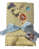 Personalized Baby Animal Minky Dot Yellow Blanket – Soft & Adorable Baby Blanket with Embroidered Animal Designs