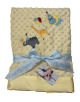 Personalized Party Animal Minky Dot Yellow Blanket – Soft & Adorable Baby Blanket with Embroidered Animal Designs