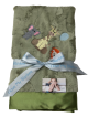 Personalized Baby Animal Luxe Bella Sage Green Receiving Blanket – Soft & Adorable Baby Blanket with Embroidered Animal Designs