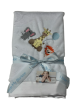 Personalized Baby Animal Luxe White Receiving Blanket – Soft & Adorable Baby Blanket with Embroidered Animal Designs