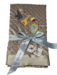 Personalized Party Animal Minky Dot Tan Blanket – Soft & Adorable Baby Blanket with Embroidered Animal Designs