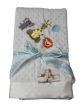 Personalized Baby Animal Minky Dot White Receiving Blanket – Soft & Adorable Baby Blanket with Embroidered Animal Designs