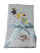 Personalized Party Animal Minky Dot White Receiving Blanket – Soft & Adorable Baby Blanket with Embroidered Animal Designs