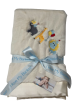 Personalized Party Animal Luxe Cream Receiving Blanket – Soft & Adorable Baby Blanket with Embroidered Animal Designs