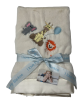 Personalized Baby Animal Luxe Cream Receiving Blanket – Soft & Adorable Baby Blanket with Embroidered Animal Designs