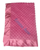 Rose pink minky dot blanket with Georgia lavender embroidery – My Blankee