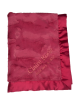 
Personalized Luxe Bella Raspberry Satin Baby Swaddling Blanket with ultra-soft plush fabric, satin trim, and custom embroidered name.Luxe Bella Raspberry With Times New Roman Thread Color : Light Gold #3005 