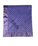 Lavender minky dot blanket with dark purple Times New Roman embroidery – My Blankee