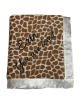 Personalized Giraffe Tan Luxe Blanket with silky satin border, ultra-soft plush fabric, and custom embroidery message "Erin, You are loved."
Giraffe Tan Font: Allure Thread Color: Black #2150