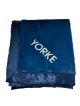 Personalized Navy Luxe Soft Baby Receiving Blanket