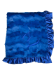Electric Blue Luxe Bella Baby Blanket — Heather, Electric Blue Thread — My Blankee