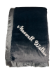 Black Luxe Bella Baby Blanket — Heather, White Thread — My Blankee