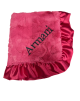 Luxe Bella Raspberry Ruffle Receiving Baby Blanket with Soft Plush Fabric and Custom Embroidery, Perfect for Infants and Newborns
Luxe Bella Raspberry Font Times New Roman Thread Color: Black # 2150
