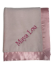 Personalized Pink Luxe Soft & Snuggly Baby Receiving Blanket