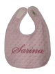 Baby Toddler Bibs Minky Dot with ultra-soft Cotton Terry lining, available in Colors with personalized embroidery option.