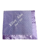 Lavender minky dot blanket with Bodoni white embroidery – My Blankee