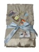 Personalized Baby Animal Luxe Tan Bella Blanket – Soft & Adorable Receiving Blanket with Embroidered Baby Animal Designs