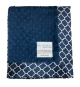 Minky Dot Navy Moroccan Tile Baby Blanket with Satin Border – Ultra Soft | My Blankee