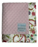 Minky Dot Pink Baby Receiving Blanket with Antique Floral Satin Border – Ultra-Soft, Elegant & Perfect for Newborns & Baby Showers