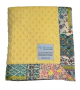 Minky Dot Yellow baby blanket with plush texture and a colorful Poppy satin border, offering softness, warmth, and a stylish design.