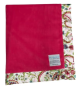 Minky Raspberry Baby Receiving Blanket with Antique Floral Satin Print – Ultra-Soft, Elegant & Perfect for Newborns & Baby Showers