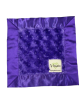 Soft Luxe Rose Purple security baby blanket with silky satin border, perfect for comfort, cuddling, and travel for babies and toddlers.