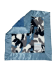 Blue Camo Minky Security Lovey blanket with plush fabric & silky blue satin trim – ultra-soft, cozy, perfect for babies & toddlers.