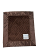 Brown minky dot baby blanket with silky satin trim, ultra-soft and plush design to comfort newborns, infants, and toddlers at home or on the go.


