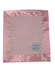 Pink Minky Dot Baby Security Blanket  Soft Plush Fabric with Satin Border Personalized Embroidery Option